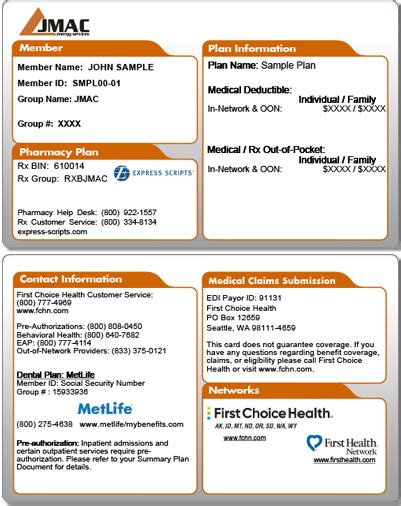 First Choice Health Payor Group Detail