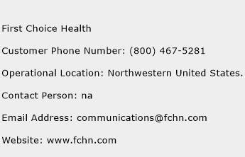 First Health Customer Service Number