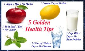 Five Golden Health Tips Thequotes Net