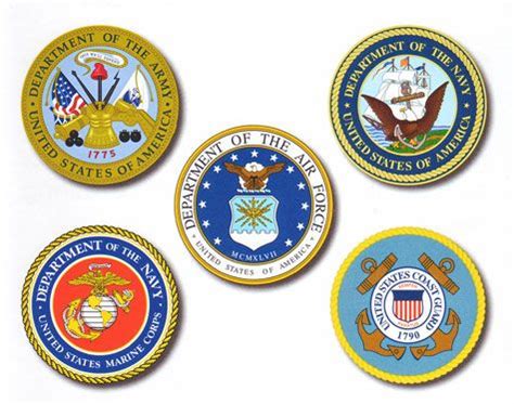 Five Military Branch Seals