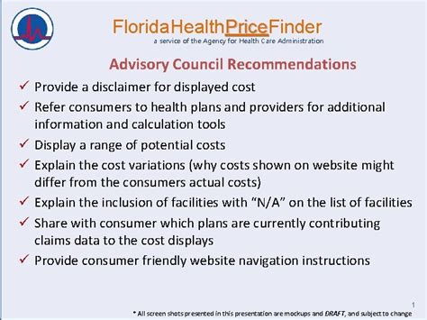 Florida Health Price Finder Website