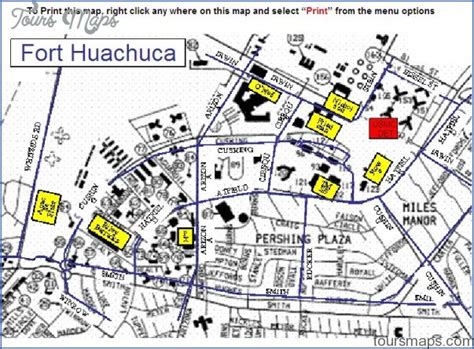 Fort Huachuca Army Base Map