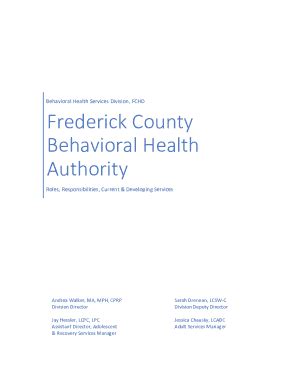 Frederick County Behavioral Health Services