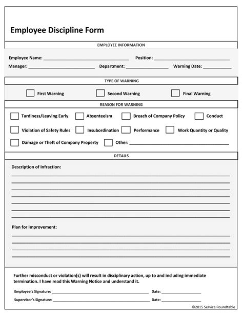 Free 30 Disciplinary Forms In Pdf Ms Word