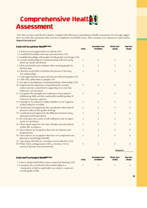 Free 7 Sample Health Assessment Templates In Pdf Ms Word Excel