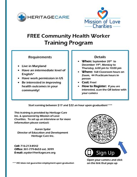 Free Community Health Worker Training