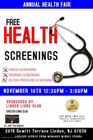 Free Health Screening Linden Nj News Tapinto