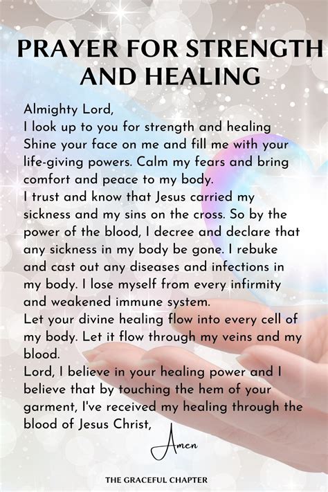 Free Printable Prayer For Healing