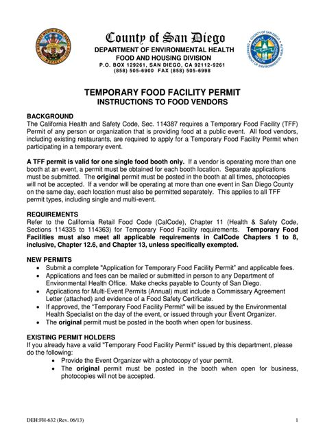 Galveston County Temporary Food Permit