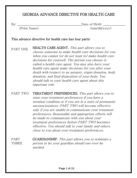 5 Tips Georgia Advance Directive