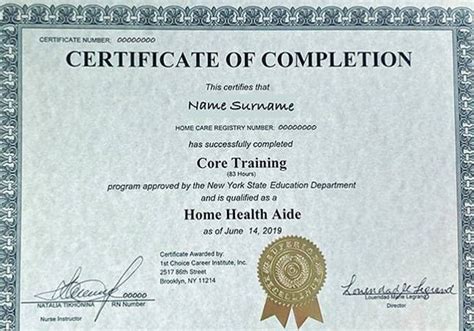 Get Hha Certificate Online