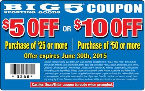 Get The Big 5 Military Discount Big 5 Sporting Goods