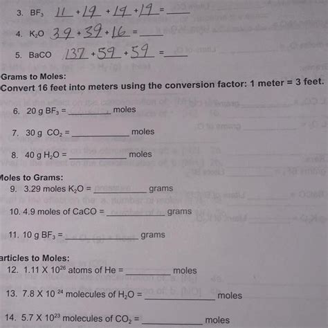 Grams To Moles Convert 16 Feet Into Meters Using Conversion Factor 1 Meter 3 Feet 6 7 8 Brainly Com