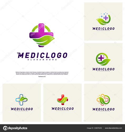 Green Medical Logo Design Concept Vector Healthcare Leaf Logo Design Template Stock Vector