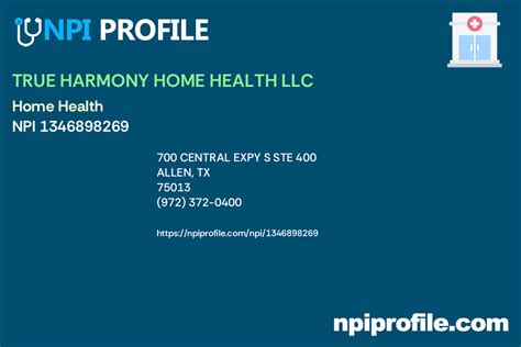 Harmony Home Health Npi