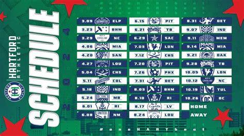 Hartford Athletics Schedule