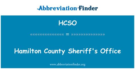 Hcso Meaning