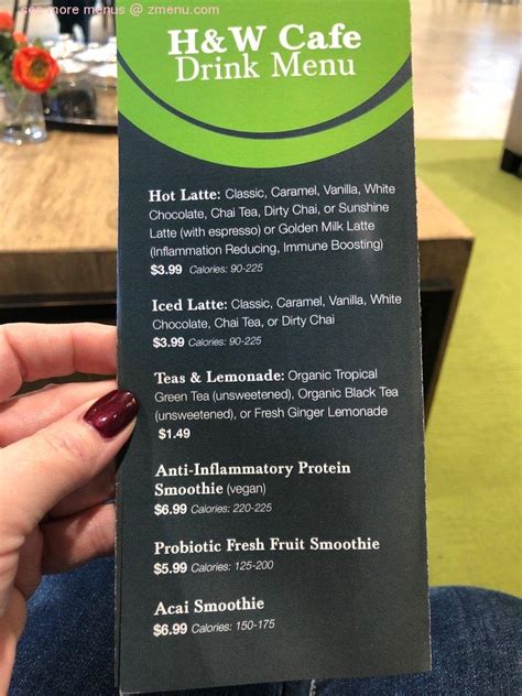 Health And Wellness Cafe Menu