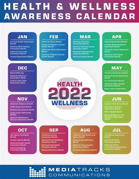 Health Awareness Calendar 2024 Printable