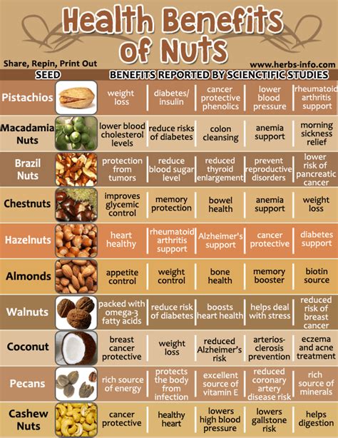 Health Benefits Of Different Nuts