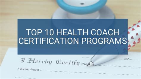 Health Coaching Certification Programs