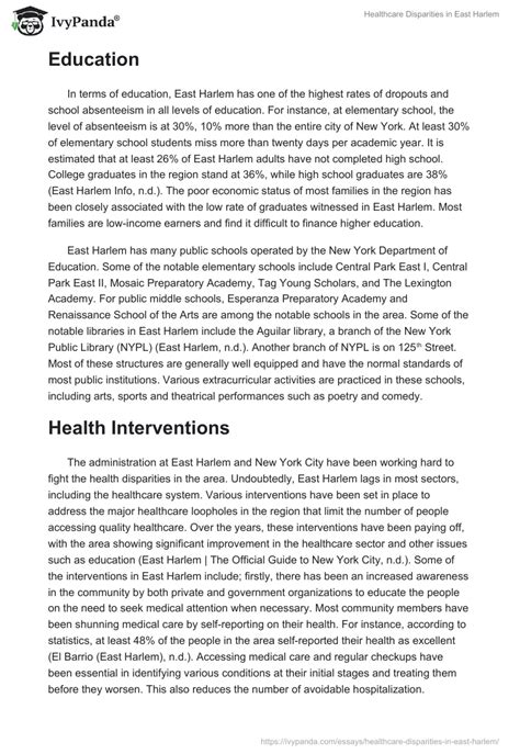 Health Disparities In Harlem