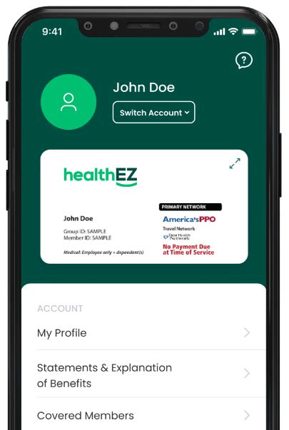 Health Ez Insurance Card