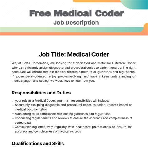 Health Information Coder Job Description