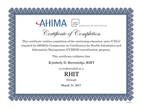 Health Information Technology Certification