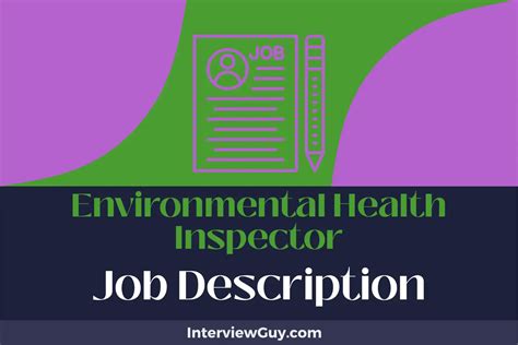 Health Inspector Job Requirements