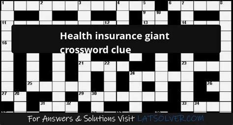 Health Insurance Giant Crossword