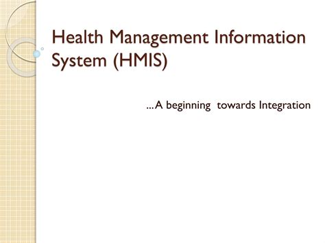 Health Management Information System Hmis