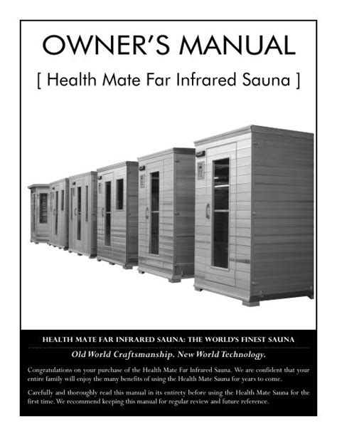 Health Mate Sauna Troubleshooting