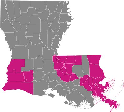 Health Plans Coverage Area Map Ambetter From Louisiana Healthcare Connections