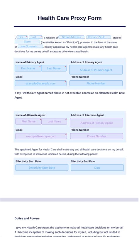 Health Proxy Form Pdf