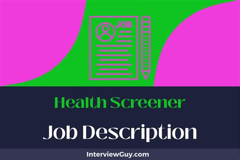 Health Screener Jobs