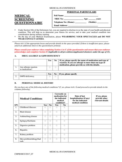 Health Screening Form Youtube