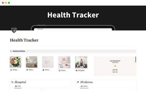 Health Tracker Template By Life Guide Ray Notion Marketplace