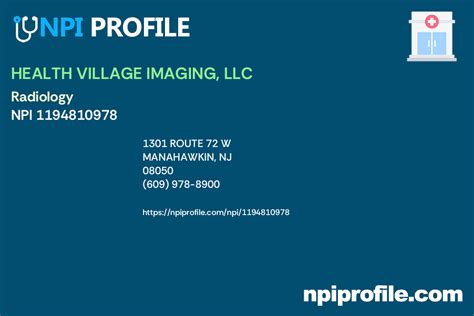 Health Village Imaging Npi