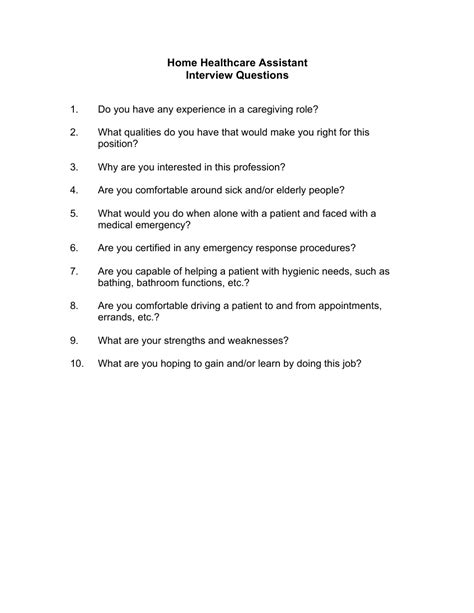 Healthcare Interview Questions Pdf