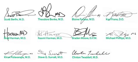 Healthcare Professionals Signature