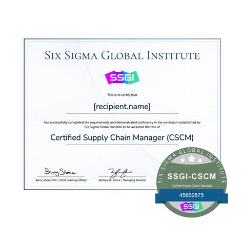 Healthcare Supply Chain Certification