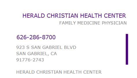 Herald Christian Health Center Npi