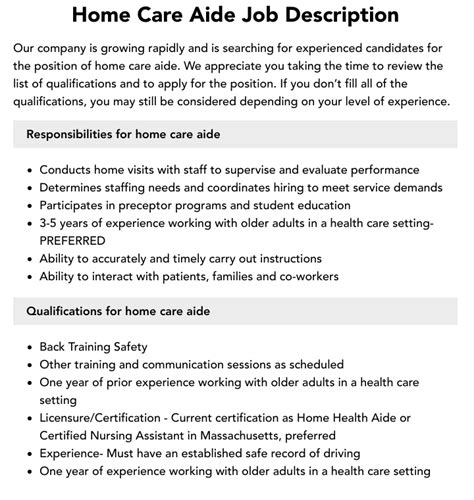 5 Home Health Care Jobs