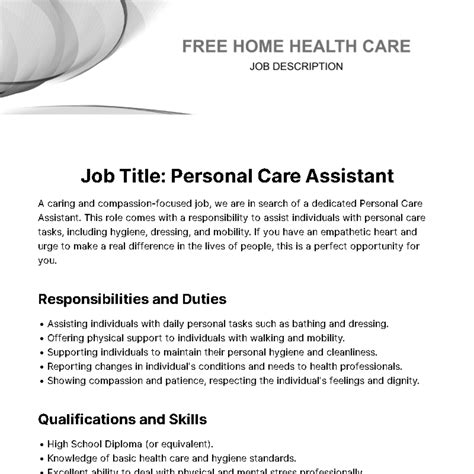 Home Health Care Job Requirements