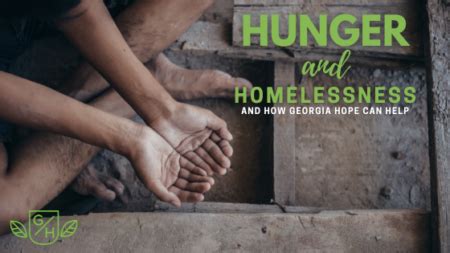 Hunger Homelessness And Mental Health Hope Is Here Georgia Hope