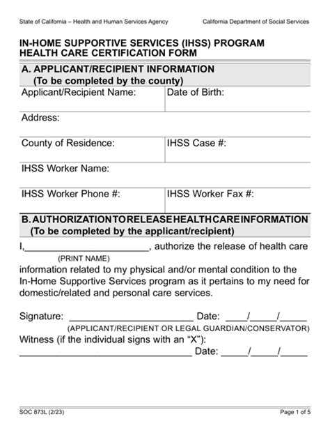 Ihss Health Insurance Application