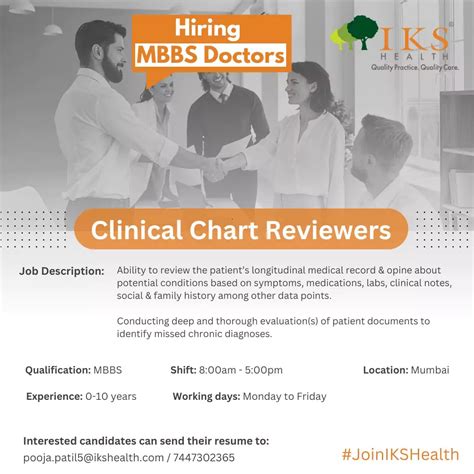 Iks Health Hiring Clinical Chart Reviewers