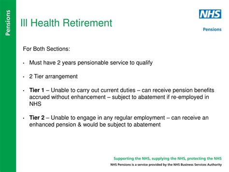 Ill Health Retirement Benefits