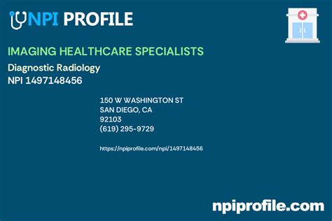 Imaging Healthcare Specialists Npi